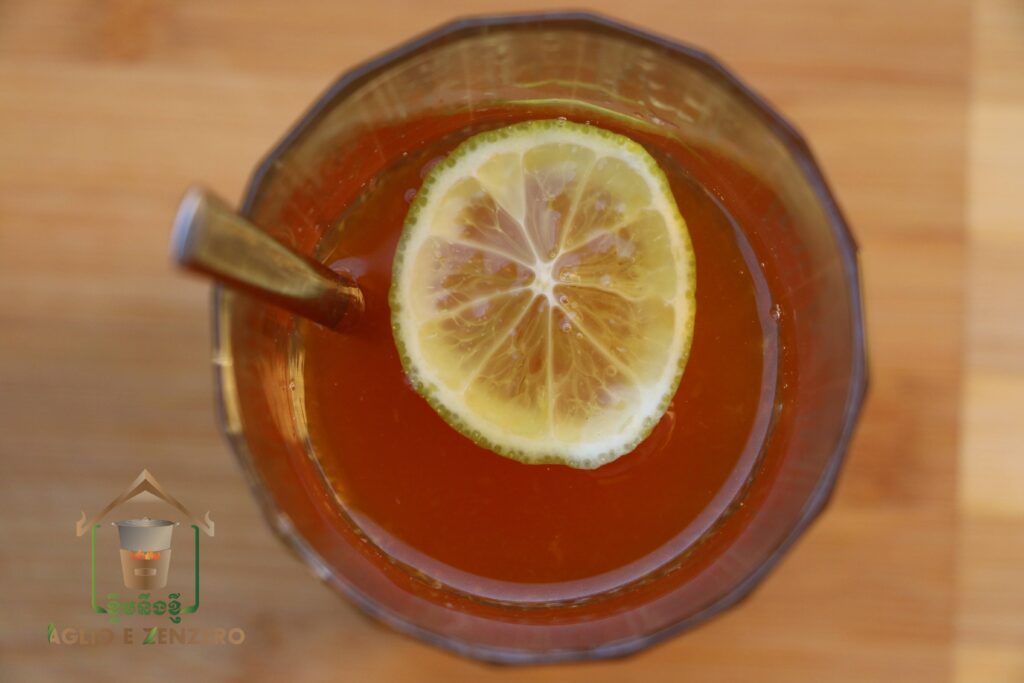 Process of making Tea with lime